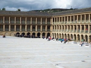 The Piece Hall in Halifax was built in 1792, and now houses cafes, bards and shops, as well as hosting various events.